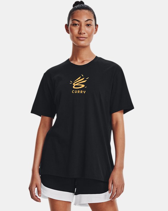 Women's Curry Big Bird Airplane Short Sleeve T-Shirt, Black, pdpMainDesktop image number 0